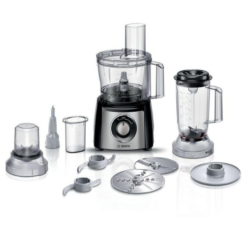 Bosch MCM3501MGB MultiTalent 3 Compact 800W Food Processor - Black & Stainless Steel
